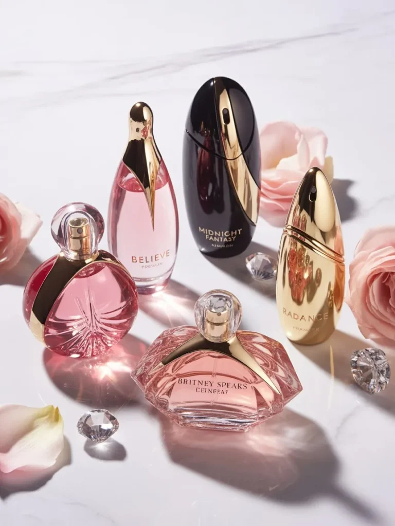 Britney Spears iconic perfume collection display