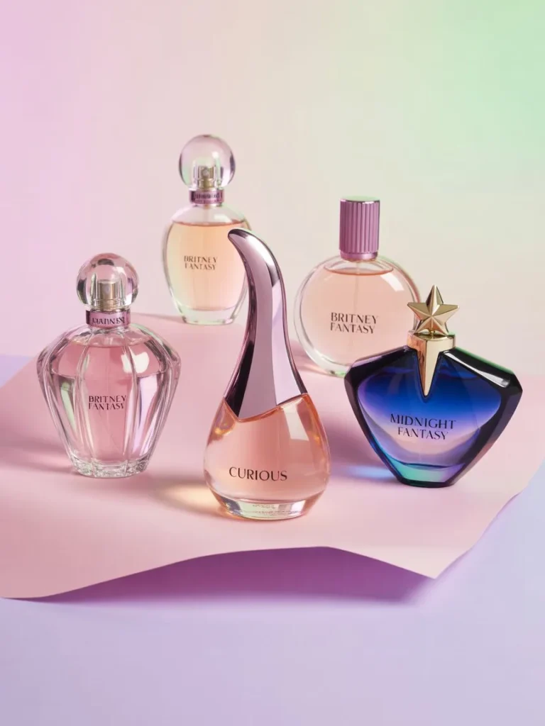 Britney Spears perfume collection iconic bottles