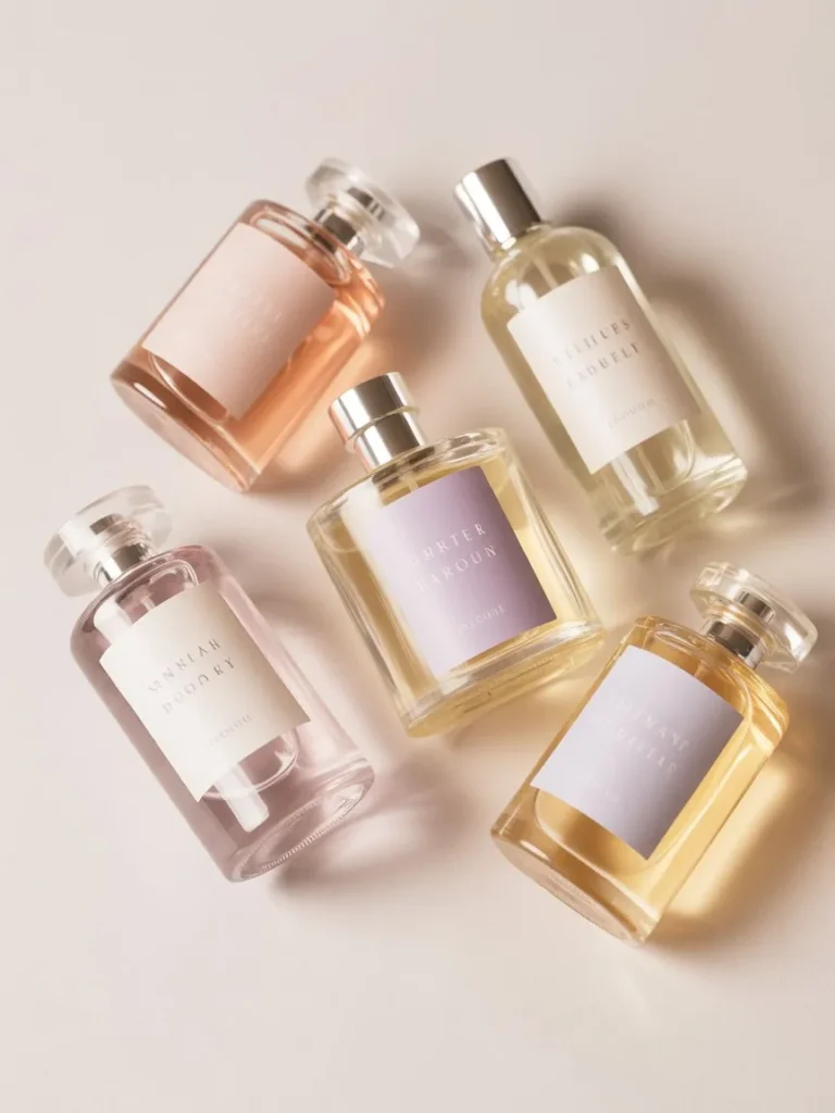 Collection of light airy perfumes