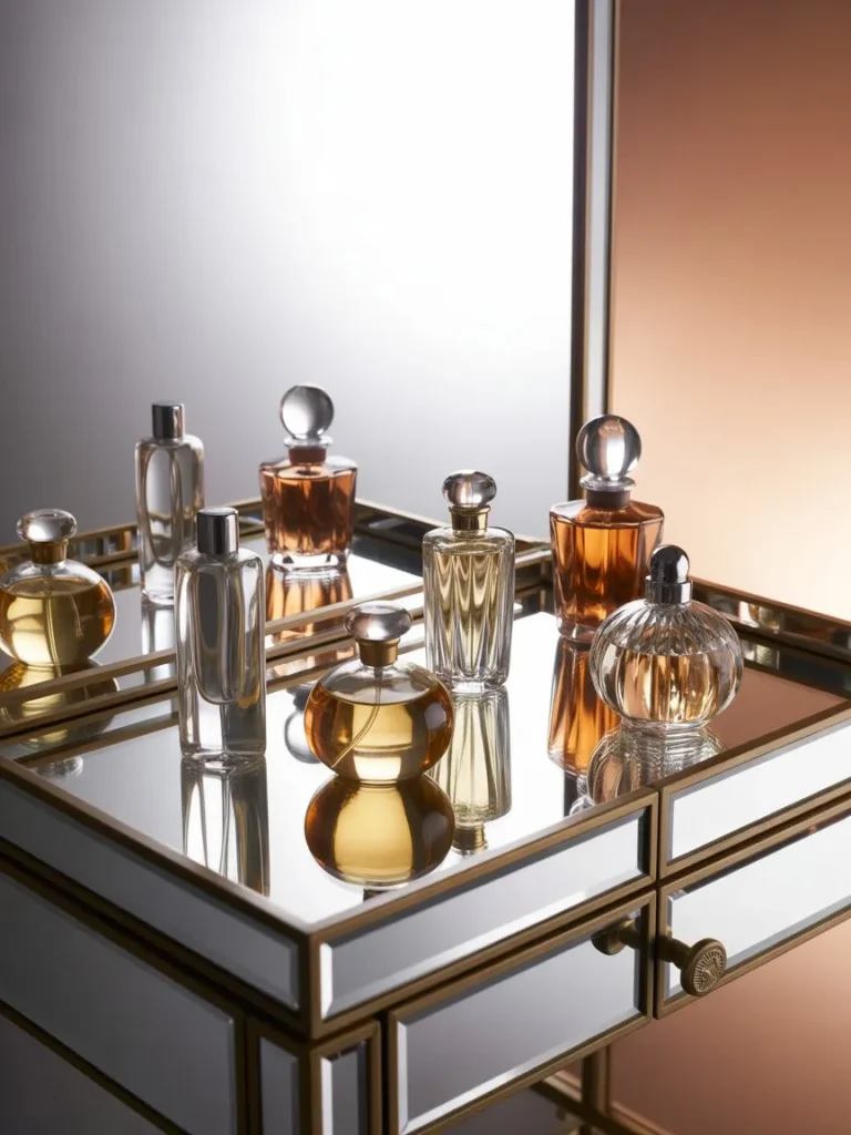 Perfume Bottle Vanity Display Ideas