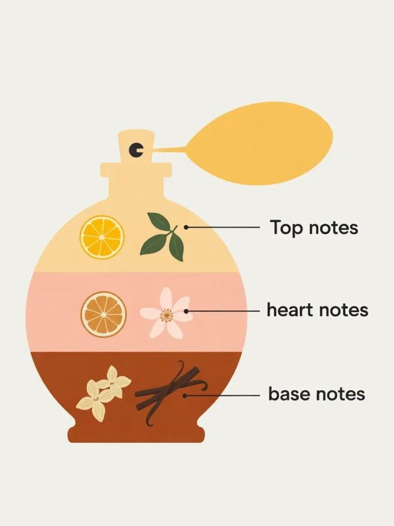 Perfume notes explained top heart base