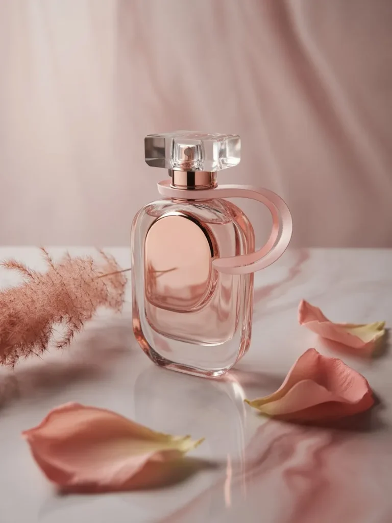 Soft floral perfume aesthetic