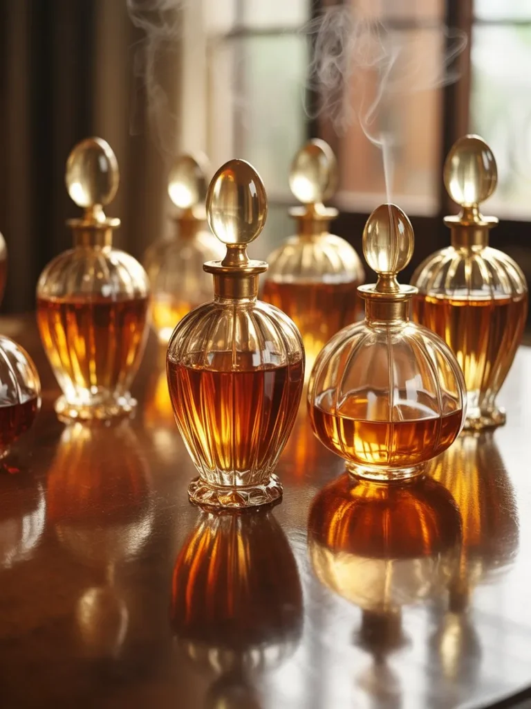 Amber and vanilla perfume layering
