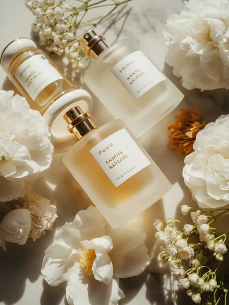 Jasmine and musk perfume layering