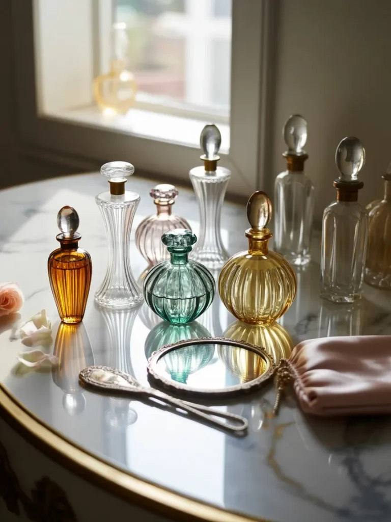 Perfume collection ready for layering