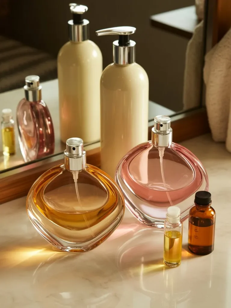 Perfume layering with body lotion