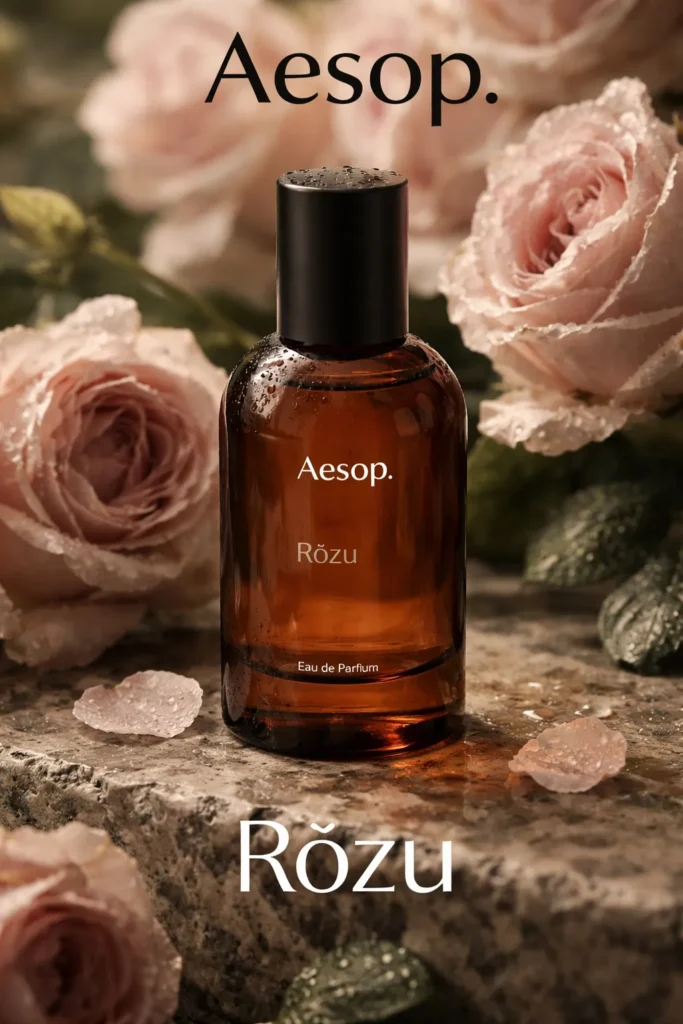 Aesop Rozu Amidst Pink Roses