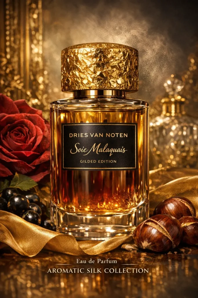 Elegant Golden Elixir With Velvet Charm