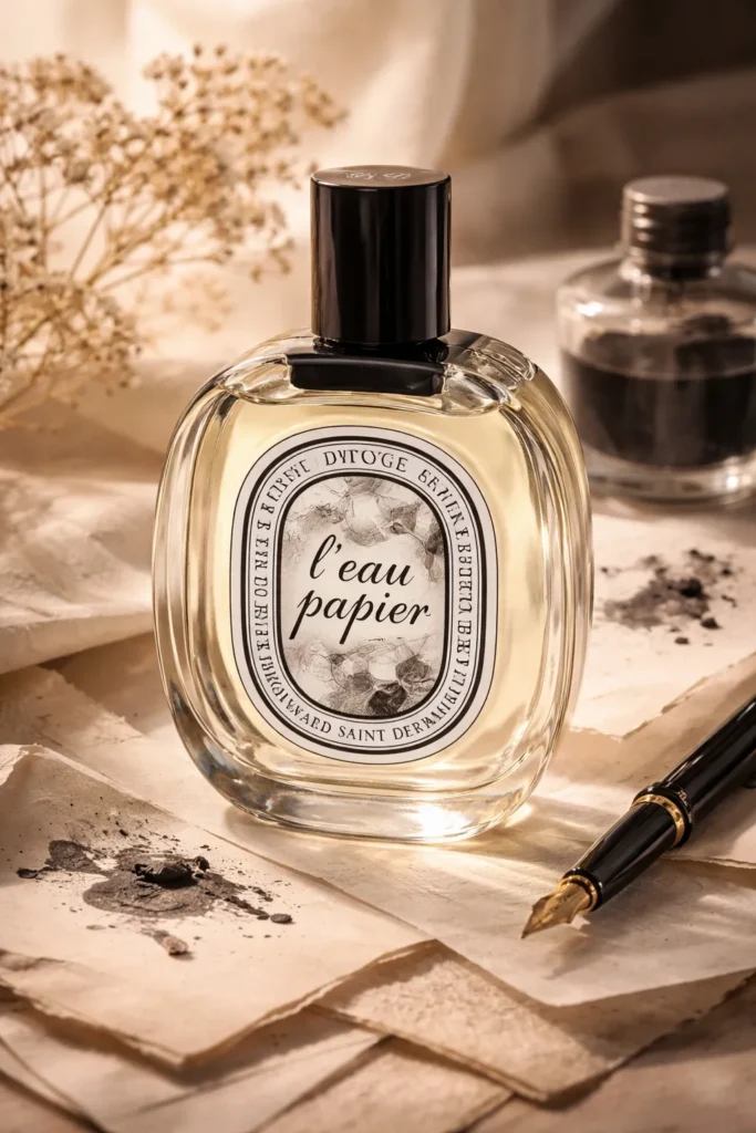 Elegant Perfume And Ink Composition