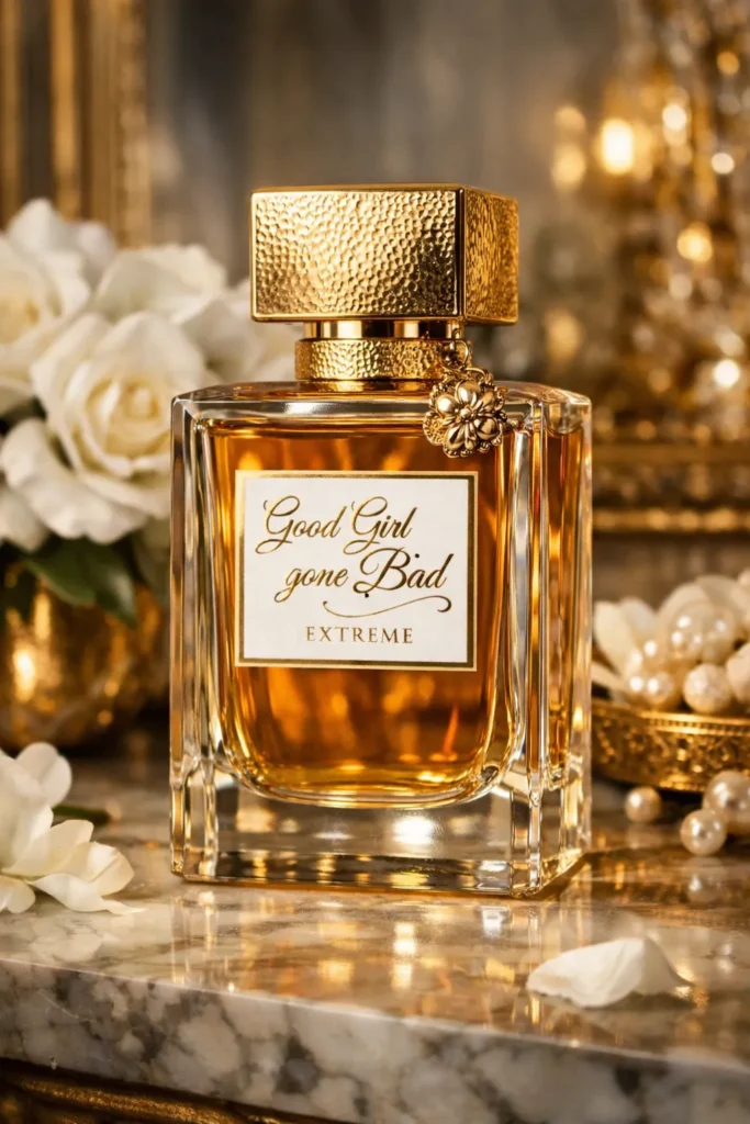 Exquisite Perfume With Golden Elegance