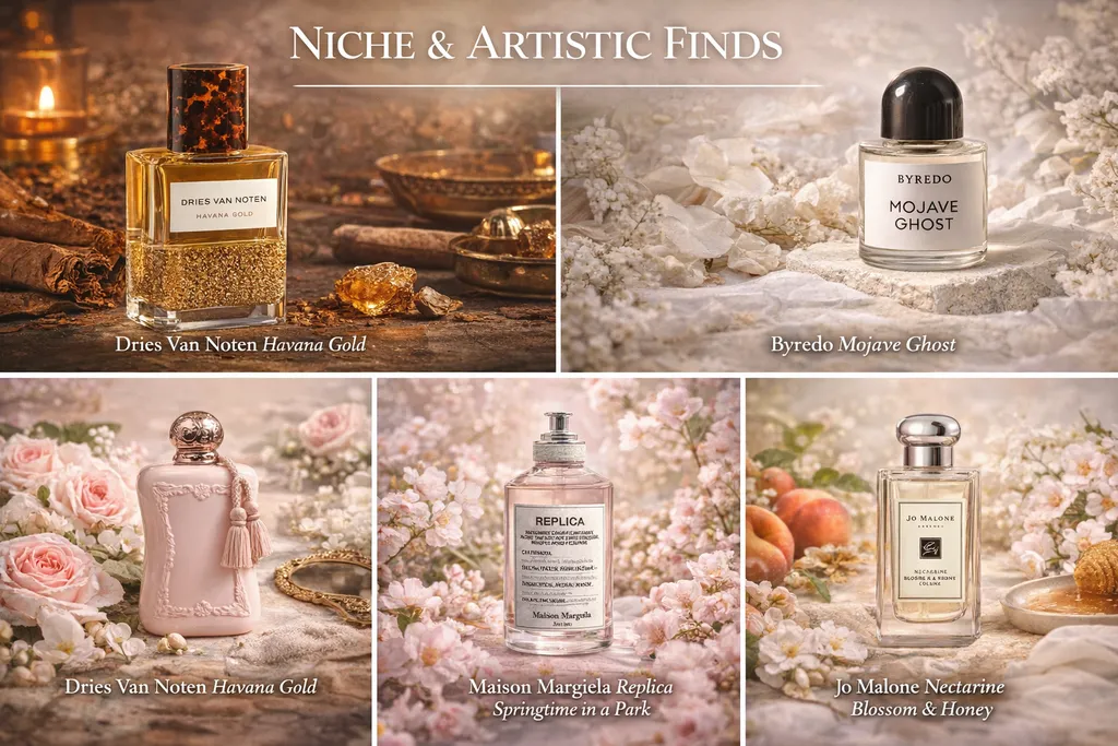 Niche Perfume Collection In Artistic Display
