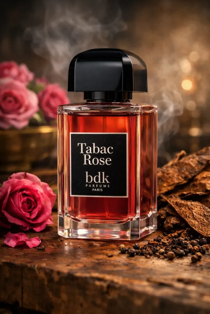 Tabac Rose On Rustic Wood