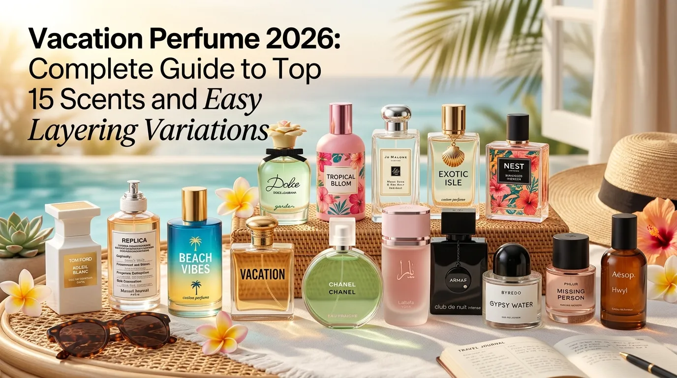 Vacation Perfume 2026: Complete Guide to Top 15 Scents and Easy Layering Variations